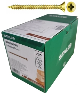 Skrutky samorezné 5x90 mm PZ2 celozávit – STALCO, 200 ks