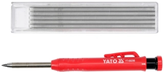 YATO stolárska ceruzka na vymeniteľné tuhy 150 mm + 6 náplní (YT-69290)