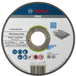 Rezný kotúč na nerez/kov 125 x 1,0 x 22,2 mm St. Steel & Metal BOSCH PRO