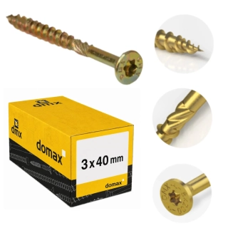 3x40mm 500ks Skrutky do dreva CS - zápustná hlava TORX Domax