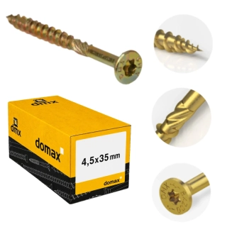 4,5x35mm 200ks Skrutky do dreva CS - zápustná hlava TORX Domax