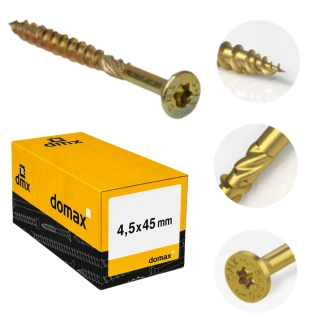 4,5x45mm 200ks Skrutky do dreva CS - zápustná hlava TORX Domax