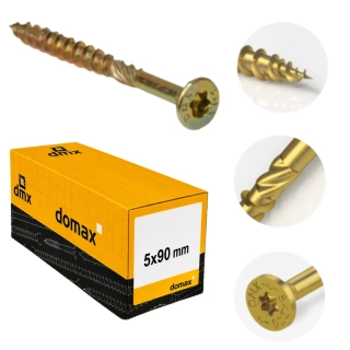 5x90mm 200ks Skrutky do dreva CS - zápustná hlava TORX Domax