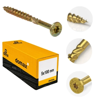 5x100mm 100ks Skrutky do dreva CS - zápustná hlava TORX Domax