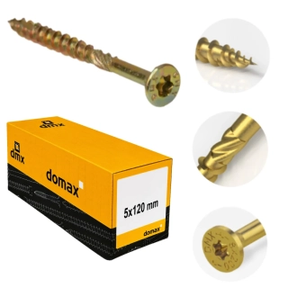 5x120mm 100ks Skrutky do dreva CS - zápustná hlava TORX Domax