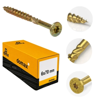6x70mm 200ks Skrutky do dreva CS - zápustná hlava TORX Domax