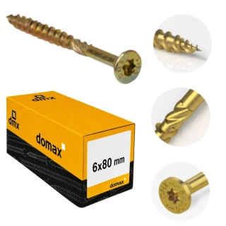 6x80mm 200ks Skrutky do dreva CS - zápustná hlava TORX Domax